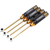 4PCS RC Tools Hex Screw Driver Set Titanium Plating Hardened 1.5 2.0 2.5 3.0mm Screwdriver Hex Key Drone