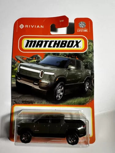 Green diecast EV pickup truck #17 in retail blister package