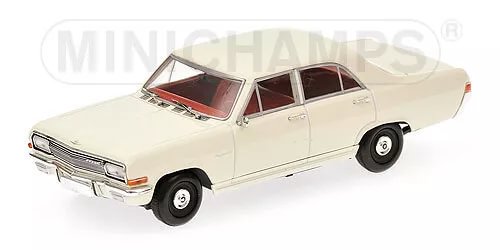 White 1964 Opel Kapitan diecast model car, front three-quarter view