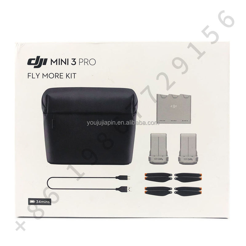 DJI Mini 3 Pro Fly More Kit with case, two batteries, charging hub and propellers