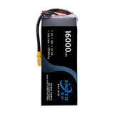 Lithium battery pack 22.2V 6S 16000mAh with wires and connector