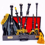 Synthetic Highland Bagpipes Set Acetal Plastic Poly Fireside & Secure Hard Case Drone