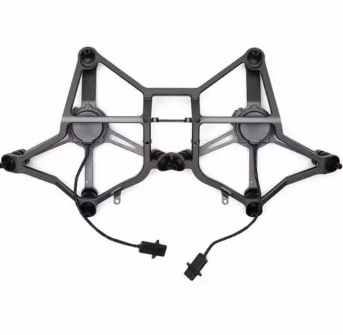 Dual gimbal connector bracket with cables and mounts, dark gray