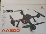 ALTAIR AERIAL AA300 drone with four propellers shown on retail box