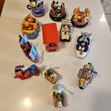 Disney diecast ride toy vehicles with character figures, assorted styles