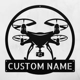 Custom Drone Metal Sign Wall Art Personalized Gift for Drone Lovers Decor Drone