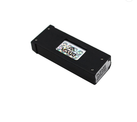 Rechargeable drone battery pack, black with label and connector ports