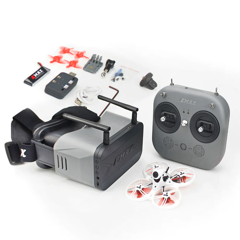 FPV freestyle drone kit with quadcopter, FPV goggles, remote controller, prop parts