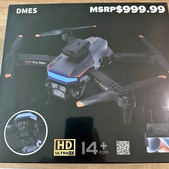 Quadcopter drone with Ultra HD camera and LED light bar
