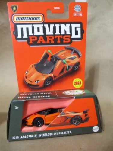 Matchbox Moving Parts 2019 Lamborghini Aventador SVJ Roadster 1:64 orange diecast car