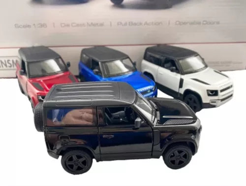 Dark blue diecast metal pull-back SUV toy model with detailed wheels and windows