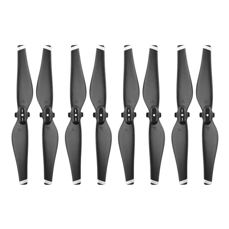 Black drone propeller blades with hub, quick-release style, set of multiple blades