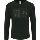 Drone Blueprint Mens Long Sleeve T-Shirt Drone