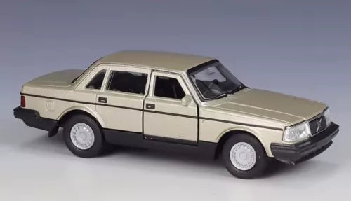 Gold 1:36 diecast sedan model car with black front bumper