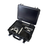 Hard case with cut foam insert, open lid with drone accessories