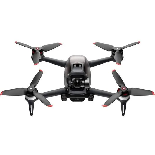 DJI quadcopter drone with front camera and four folding propeller arms