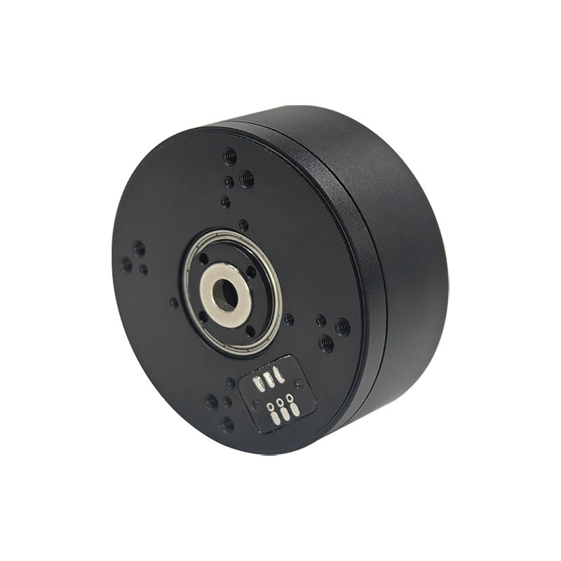 Brushless DC motor, black with mounting holes and central shaft
