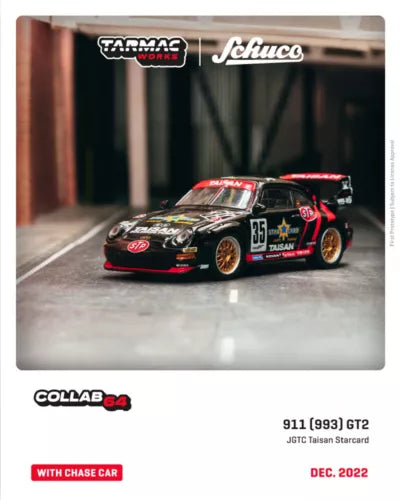 Black and red 1:64 diecast race car model with #35 Taisan Starcard livery