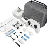 BetaFPV drone kit with white controller, gray carrying case, and spare propellers