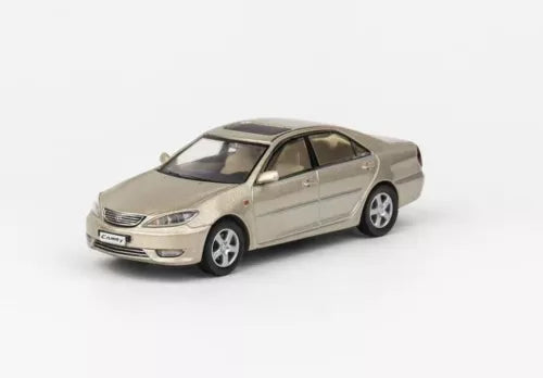 Silver sedan metal diecast car model, 1:64 scale, front three-quarter view