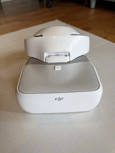 DJI FPV immersive headset with controller base, white, open front
