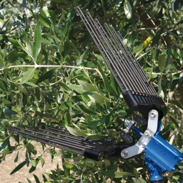 Carbon fiber rod set with blue mounting bracket and clamp, multiple parallel rods