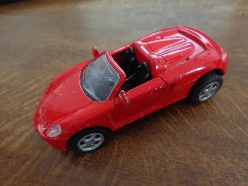 Classic red Mustang Mach 1/36 diecast model car, dark interior