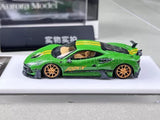 Aurora 1:64 Scale Green F8xx Tributo Mansory Sports Model Diecast Metal Car Parts