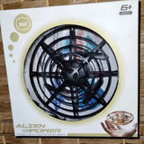 Alien drone toy packaging with 360° ring design and hand control graphic