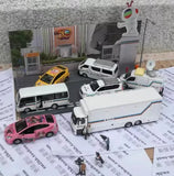 HK TVB City X Tiny City 1:64  diecast car van truck & Diorama set figure set Toy