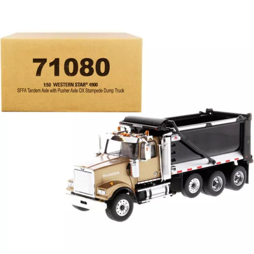 1/50 scale diecast Western Star dump truck model with open bed and detailed cab
