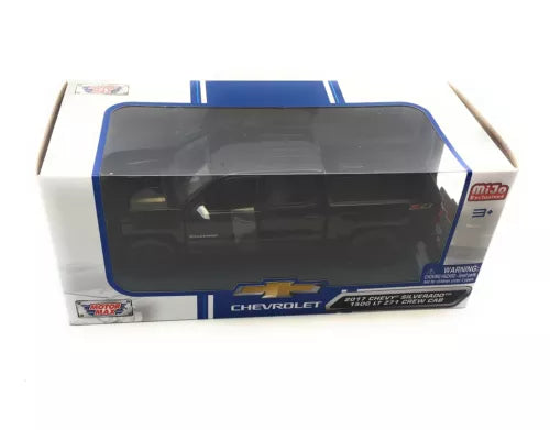 1:24 scale 2017 Chevrolet Silverado 1500 LT Z71 black diecast pickup in box