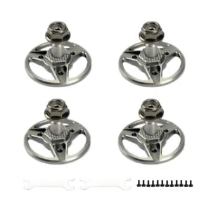 Metal propeller mounting bases with screws, 4-pack for drone motor plate