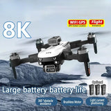 Quadcopter drone with dual camera, four propellers, obstacle-avoidance design