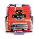 1:64 UPS 2019 package car diecast model in clear blister, red and gray