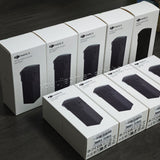 Drone intelligent flight battery pack set, black batteries in white retail boxes