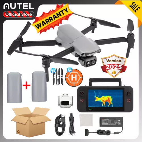Autel EVO Lite Enterprise 640T thermal drone kit with controller, screen, and 2 batteries