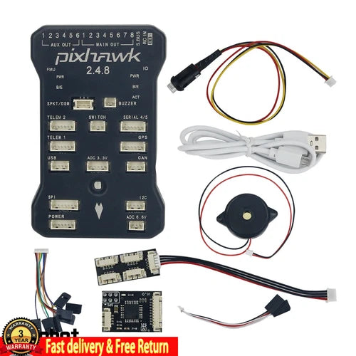 Flight controller board with wiring harness and buzzer