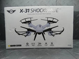 SKY RIDER X-31 Shockwave quadcopter drone box with Wi‑Fi camera