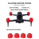 Motor Cover Silicone Motor Cap Protector Cover for DJI FPV Drone Accessories Set