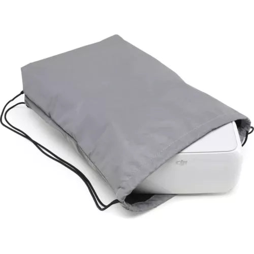 DJI Goggles sleeve with drawstring, gray fabric pouch for white goggles