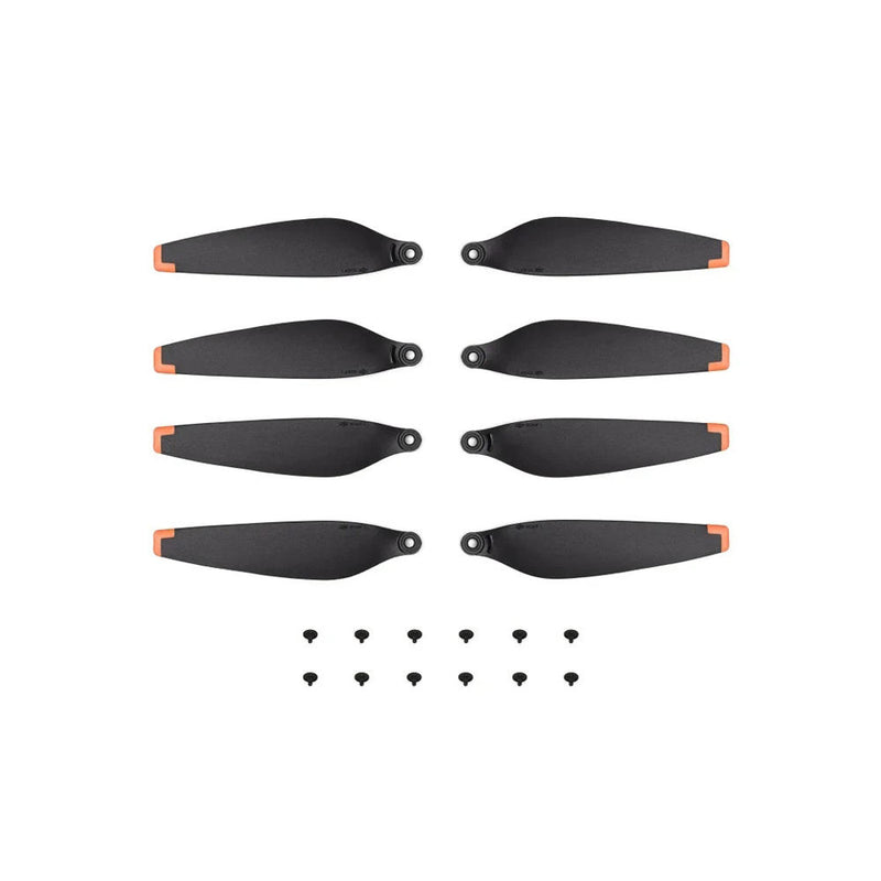 8-pack drone propeller blades with orange tips and mounting screws