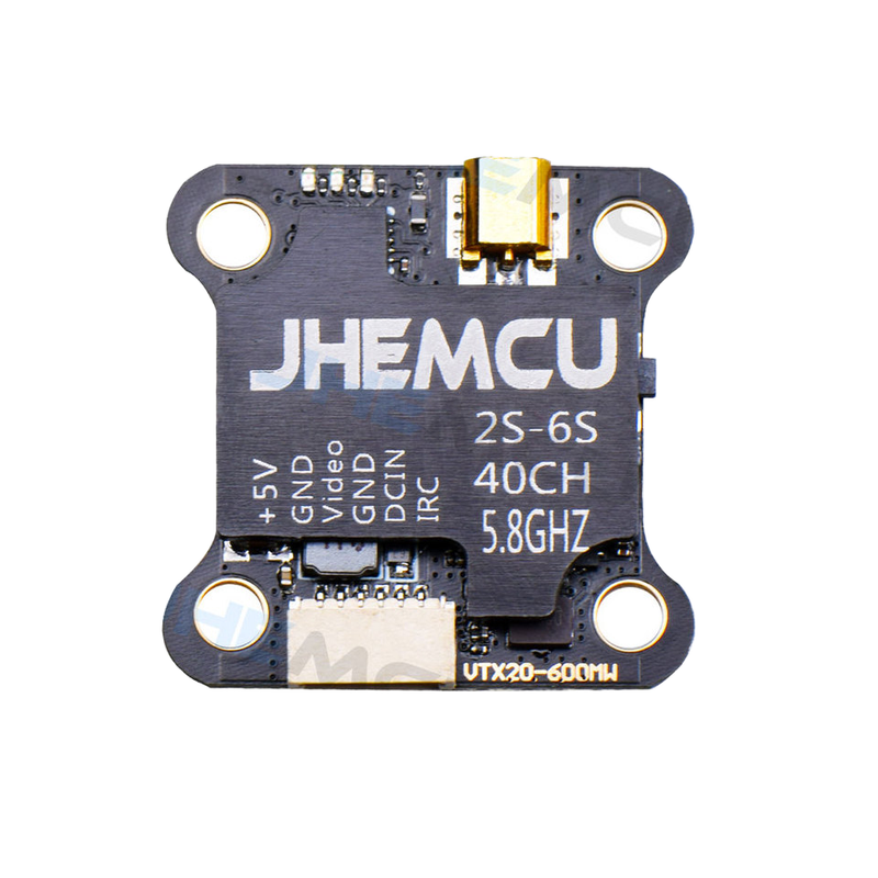 JHEMCU VTX20-600 5.8GHz 40CH FPV transmitter PCB module with mounting holes