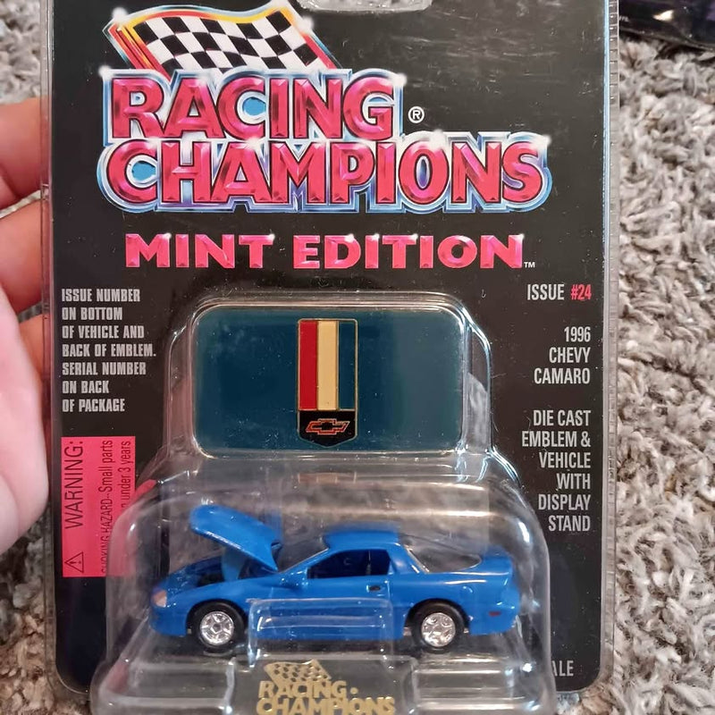 Blue Camaro die-cast car in Racing Champions Mint Edition blister package