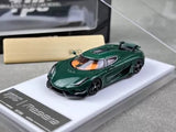 TPC 1:64 Green Carbon Regera Super Racing Sports Model Toy Diecast Metal Car Parts