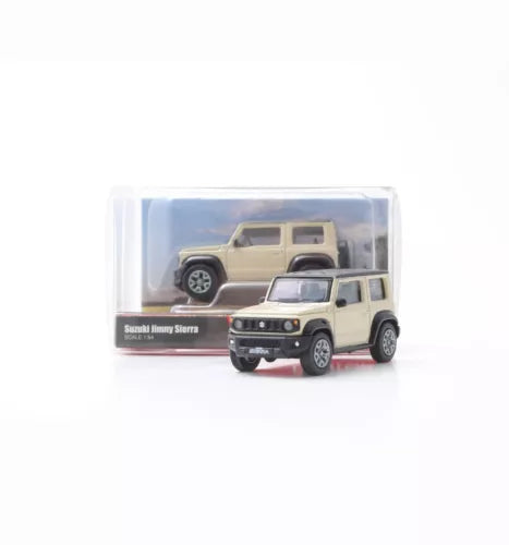 1:64 Suzuki Jimny Sierra RHD diecast model car toy in metallic beige