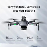 ISPEKTRUM RG101 Pro Drone 8K Camera 2-Axis Gimbal 360 Obstacle Avoidance Drone