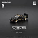 1:64 diecast model race car, black with gold decals and rear spoiler