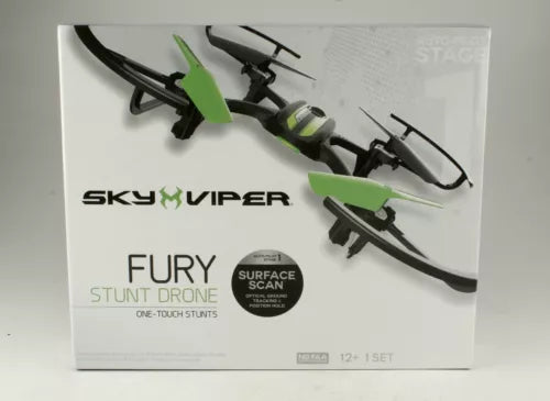 *Sky Viper Fury Stunt Drone One Touch Stunts Surface Scan w. Remote Controller Drone