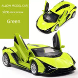 1:36 Green Sian Car Diecast Alloy Sports Car Model Super Racing Toy